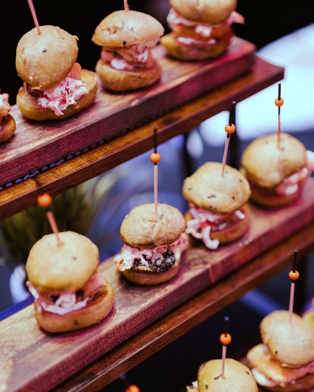 Open Water Catering lobster slider on matcha bun